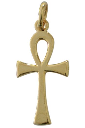 Croix ansée plaqué or