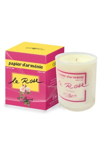Bougie La Rose  Papier d'Arménie