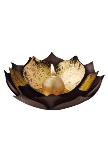 Golden lotus Candle holder large size