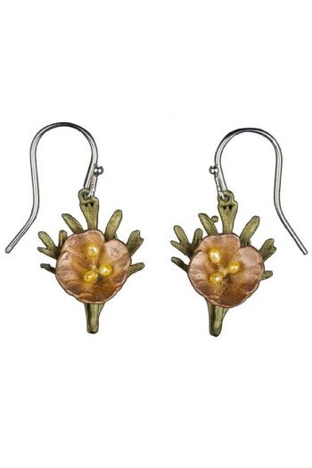 Boucles d’oreilles pendentif Pavot de Californie