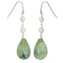 Boucles d'Oreilles Hématite et Perles