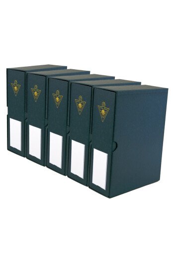 LOT 5 CLASSEURS MONOGRAPHIES BLEU CARTON
