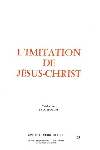 L'imitation de Jésus-Christ