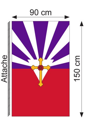 Drapeau rosicrucien vertical