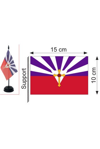 DRAPEAU ROSICRUCIEN 10 X 15 AV MAT ET SUPPORT