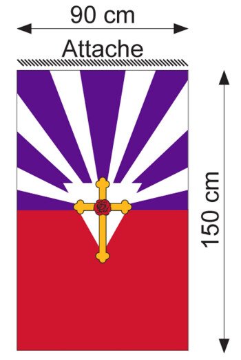 Bannière rosicrucienne verticale
