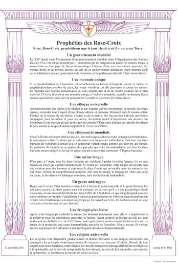 Prophéties des Rose-Croix