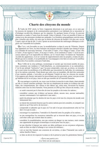 Charte des citoyens du monde