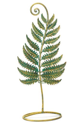 Fern leaf with tea light holder