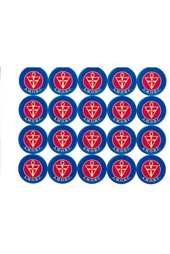 AUTOCOLLANT AMORC PLANCHE 20 MINI ETIQUETTES