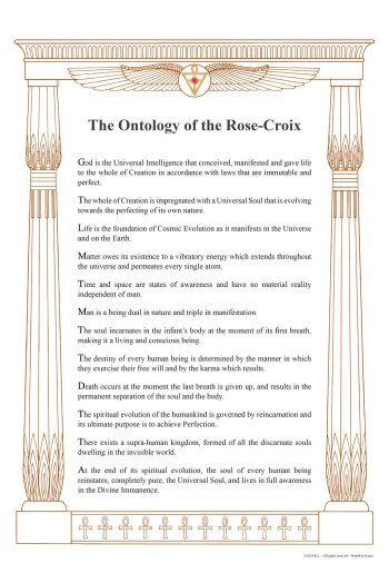 THE ONTOLOGY OF THE ROSE CROIX POSTER A4