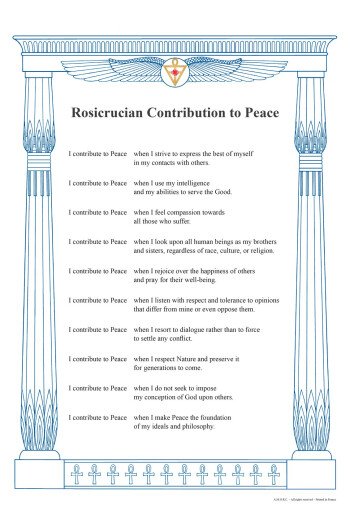 Rosicrucian Contribution to Peace