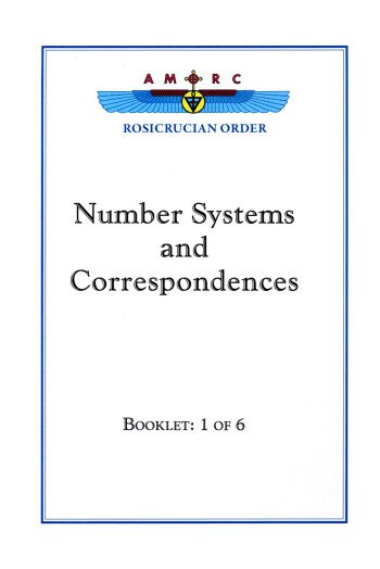 Number Systems and Correspondences