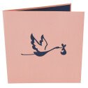Pink stork origami