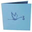 Origami cigogne bleue