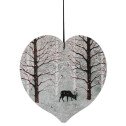 A deer under the snow
