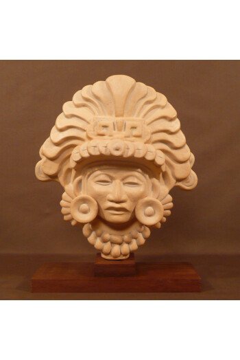 Masque à plumes aztèque