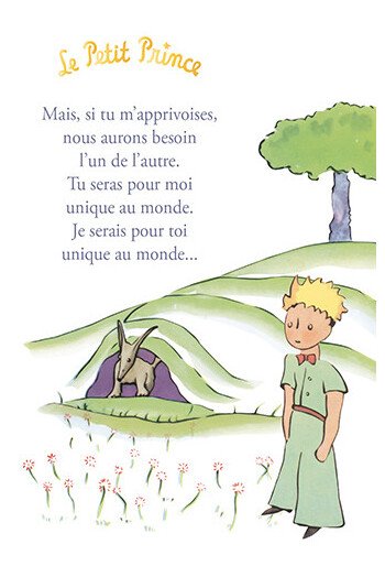 Mais si tu m'apprivoises, nous aurons besoin de l'autre.