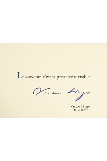 Le souvenir, c'est la présence invisible.