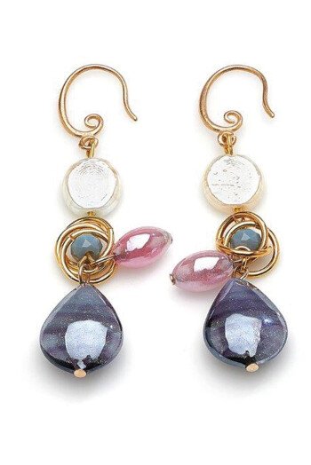 Boucles d'oreilles Grimani en verre de Murano