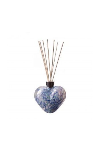 DIFFUSEUR COEUR VERRE BLANC BLEU