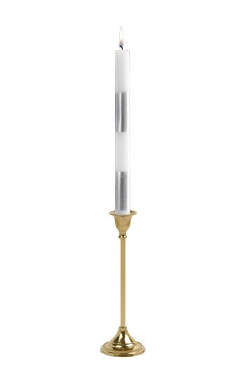 BOUGIE BLANCHE ET ARGENTEE BOITE DE 6