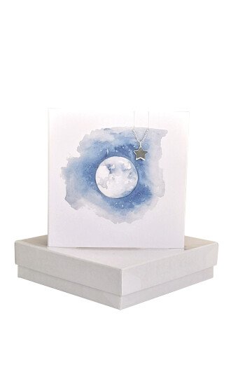 PENDENTIF ARGENT ETOILE ET CP LUNE