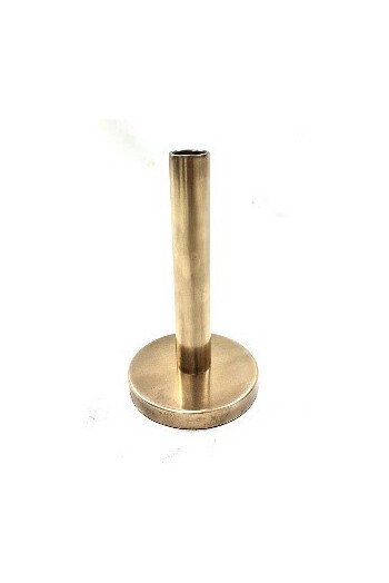 BOUGEOIR 18 CM METAL DORE VIEILLI
