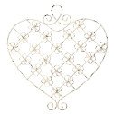 Heart Wall Hanger for postcards - white