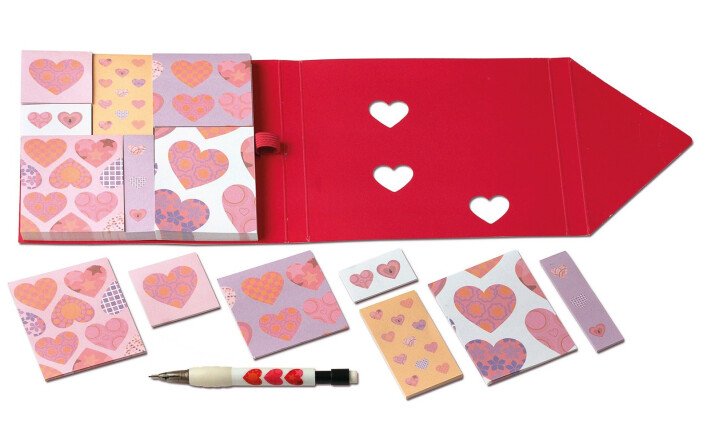 Pochette Post-it Coeurs