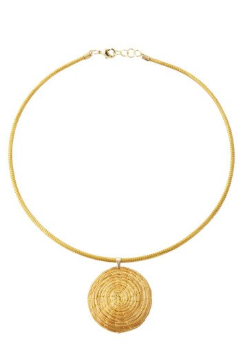 Collier en or végétal avec médaillon