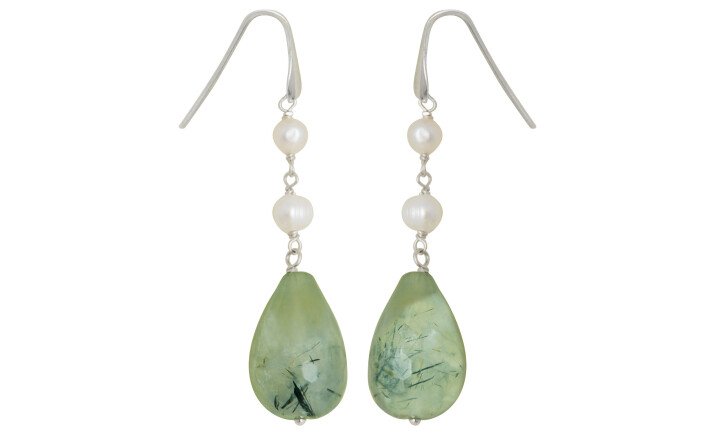 Boucles d'Oreilles Hématite et Perles