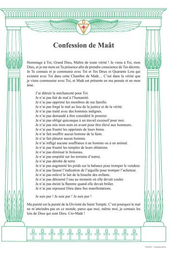 Confession de Maat
