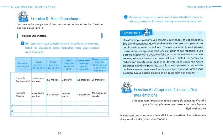 50 EXERCICES POUR VAINCRE L ANXIETE