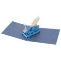Origami cigogne bleue