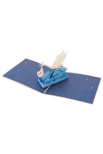 Origami cigogne rose