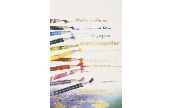 CP ANNIVERSAIRE COULEURS