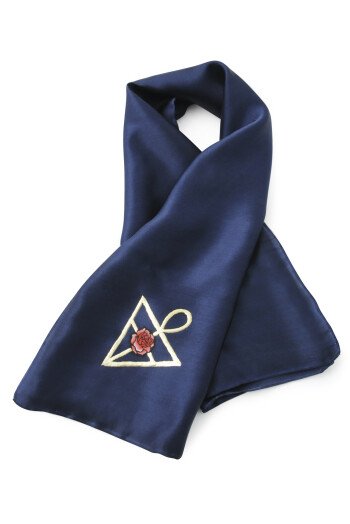 FOULARD SOIE SYMBOLE ROSICRUCIEN