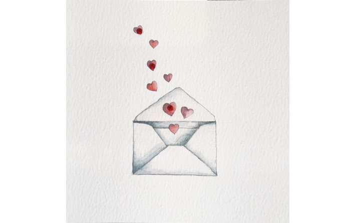 CP ENVELOPPE COEURS