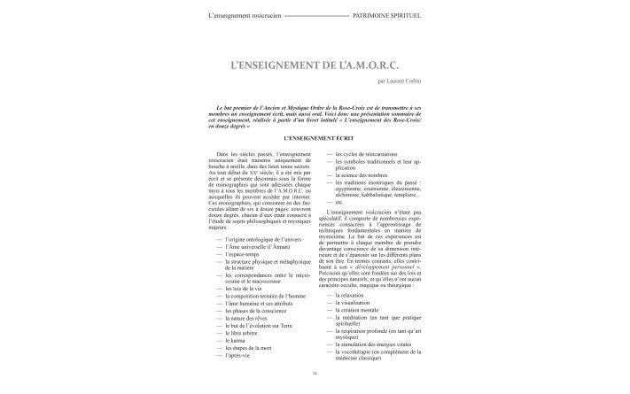 Patrimoine spirituel - Les Rose-Croix