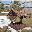 MANGEOIRE A OISEAU EN BOIS