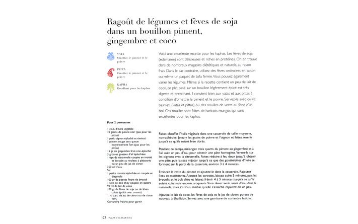 Le régime Ayurvéda