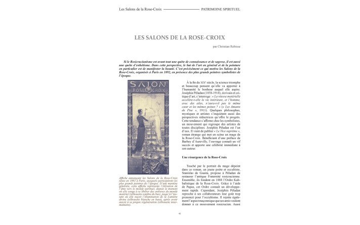 Patrimoine spirituel - Les Rose-Croix
