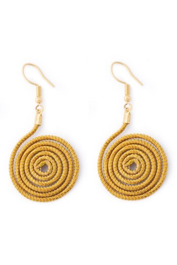 Boucles d'oreille or végétal caracol