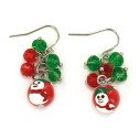 Boucles d'oreille et collier bonhomme de neige