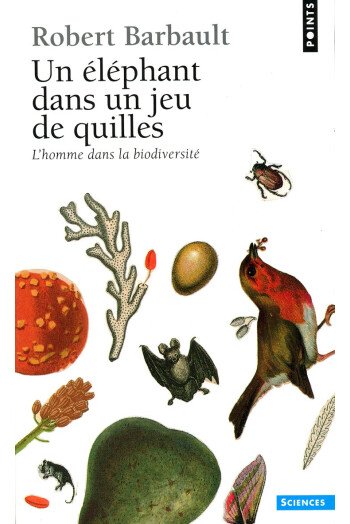 Un éléphant dans un jeu de quilles