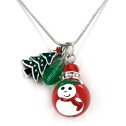 Boucles d'oreille et collier bonhomme de neige