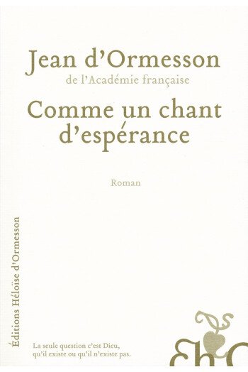 Comme un  chant d'espérance