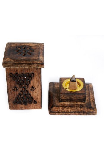 Porte-encens en bois pour cônes