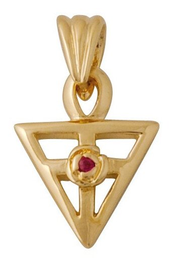 Pendentif rosicrucien - Plaqué or
